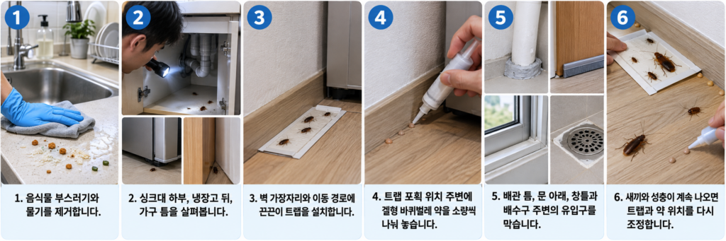 바퀴벌레 퇴치 6단계 방법