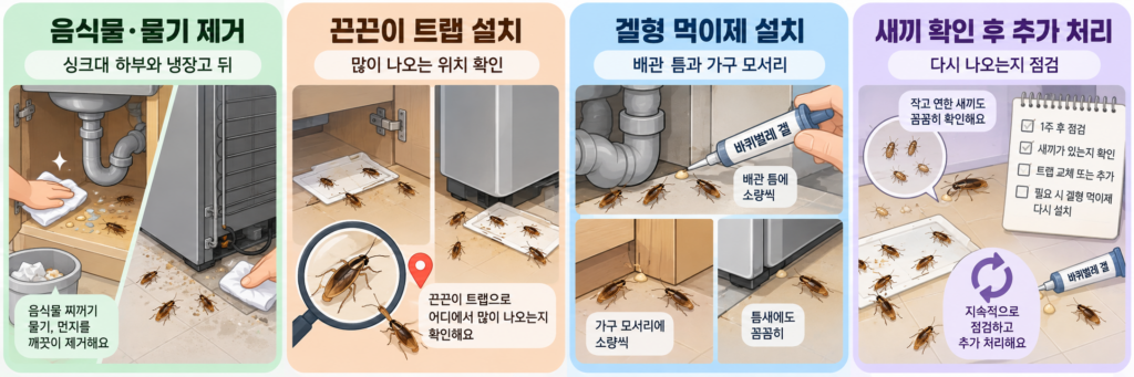 독일바퀴 박멸 4단계 가이드 이미지